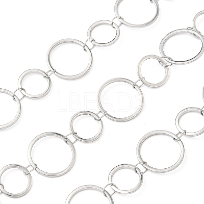 304 Stainless Steel Ring Link Chains CHS-G044-05P-02-1