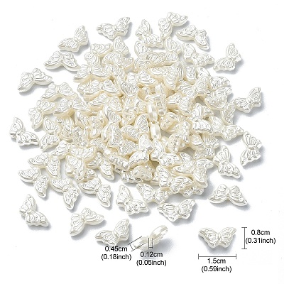ABS Plastic Imitation Pearl Beads OACR-YW0001-85B-1