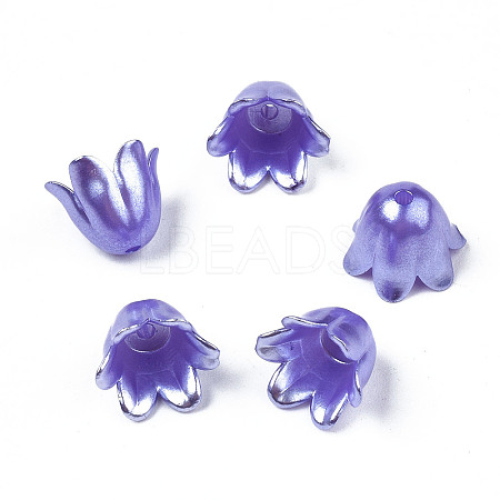 Spray Paint ABS Plastic Imitation Pearl Beads X-MACR-N013-001A-1