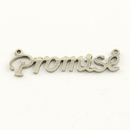 Tarnish Resistant Fashionable Stainless Steel Word Charms LS-STAS-R059-40-1
