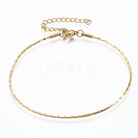304 Stainless Steel Boston Link Chain Bracelets X-BJEW-K172-26G-1