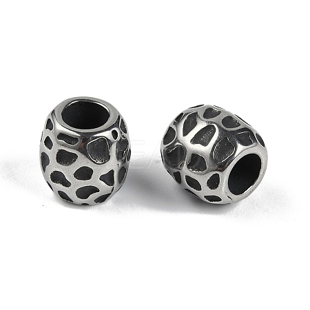 304 Stainless Steel European Beads STAS-C108-09D-AS-1