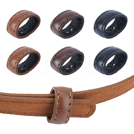 18Pcs 3 Colors Leather Belt Loop Ring DIY-FH0010-92-1