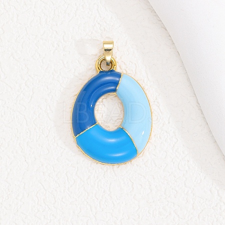 Alloy Enamel Pendants ENAM-S023-01G-O-1