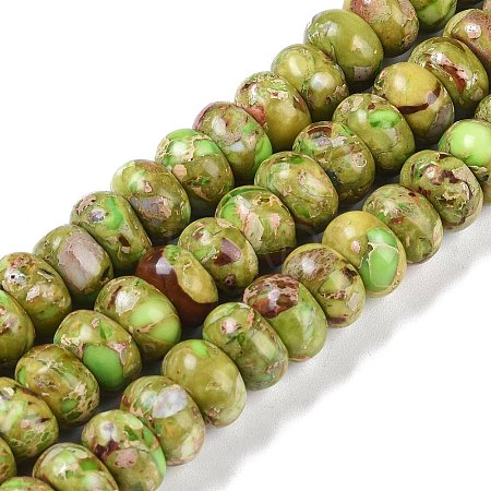 Dyed Synthetic Imperial Jasper Beads Strands G-P529-E01-A04-1