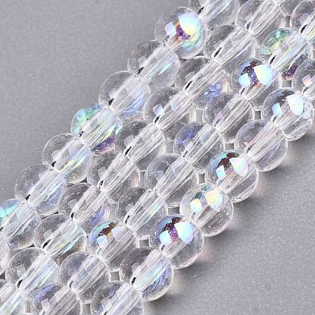 Electroplate Glass Beads Strands EGLA-S195-02A-01-1