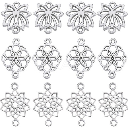 SUNNYCLUE 90Pcs 3 Styles Tibetan Style Alloy Connector Charms FIND-SC0007-88-1