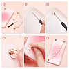6Set 6 Colors Plastic Frosted Heart Beaded Chain MOBA-PH0001-09-5