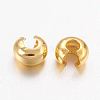 Brass Crimp Beads Covers X-KK-H289-NFG-NF-2