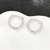 Brass Huggie Hoop Earrings KK-CBA8324-18D-P-3