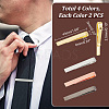 Unicraftale 8Pcs 4 Colors Brass Collar Tie Clips for Men DIY-UN0056-11-3