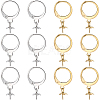 60Pcs 2 Colors 304 Stainless Steel Leverback Earring Findings STAS-SC0006-48-1