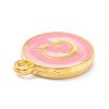 Golden Plated Alloy Enamel Charms ENAM-Q437-14G-2