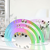 Laser Style Rainbow Shaped Acrylic Earring Organizer Display Stands AJEW-WH20020-150-6