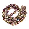 Electroplate Glass Beads Strands EGLA-N012-08P-2