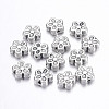 Tibetan Style Alloy 3D Flower Beads LF0476Y-NF-1