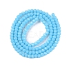 Opaque Solid Color Imitation Jade Glass Beads Strands EGLA-A044-P1mm-D08-3