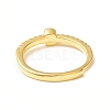 Clear Cubic Zirconia Initial Letter Adjustable Ring RJEW-C052-01G-G-3