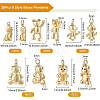 BENECREAT 20Pcs 5 Style Brass Pendants KK-BC0008-08-2