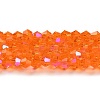Transparent Electroplate Glass Beads Strands EGLA-A039-T3mm-L11-1