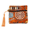 Chinese Brocade Tassel Zipper Jewelry Bag Gift Pouch ABAG-F005-04-2