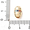 Brass Micro Pave Colorful Cubic Zirconia Beads CU-CBADFF4-03G-3
