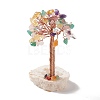 Natural Gemstone Chips and Natural Quartz Crystal Pedestal Display Decorations DJEW-G027-12RG-02-2