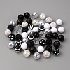 Opaque Acrylic Beads Set MACR-WH0007-68C-1