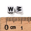 Opaque Acrylic Beads OACR-S076-01W-3