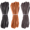 3Pcs 3 Colors Flat PU Leather Cord OCOR-CL0001-15B-1