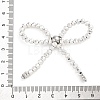 Alloy & Electroplated Glass Bowknot Chandelier Component Links PALLOY-D359-01-3