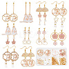 SUNNYCLUE DIY Cat & Flower Earring Making Kit DIY-SC0020-52-1