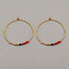 Bohemian Handmade Glass Seed Beads Hoop Earrings AM1646-8-1