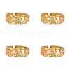 4Pcs Brass Cuff Open Rings for Men RJEW-UN0003-11G-1