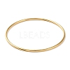 Ion Plating(IP) 304 Stainless Steel Simple Plain Bangle for Women BJEW-F461-01I-G-1