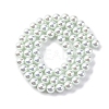 UV Plating Pearlized Glass Pearl Beads Strands GLAA-F128-01A-T13-4
