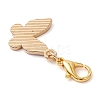 Alloy Enamel Butterfly Pendant Decorations HJEW-JM02837-5