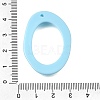 Hollow Opaque Resin Pendants RE-CBA4336-01-3