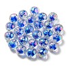 UV Plating Rainbow Iridescent Acrylic Beads OACR-A014-02E-3