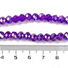 Baking Electroplate Glass Beads Strands DGLA-A039-J10mm-B05-4