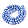 Electroplate Glass Beads Strands EGLA-A044-P8mm-B17-3