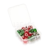 36Pcs 8 Style Christmas Themed European Style Alloy & Glass Beads Sets DIY-LS0003-11-7