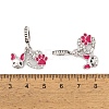 Rack Plating Alloy Crystal Rhinestone European Dangle Charms X-FIND-C055-28P-3