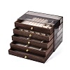5-Tier PET Plastic Jewelry Storage Drawer Boxes CON-N016-02-2