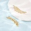 Brass Pave Cubic Zirconia Stud Crawler Earrings KK-CBAA351-08G-2