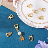 8Pcs Brass Heart Lobster Claw Clasps KK-TA0002-69-6