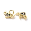 Brass Micro Pave Cubic Zirconia Pendants KK-E068-VF137-3