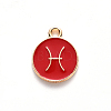 Alloy Enamel Pendants X-ENAM-S124-01B-07H-2