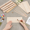 160Pcs 4 Styles Square Wood Craft Sticks WOOD-OC0004-53-3