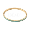 304 Stainless Steel Enamel Hinged Cuff Bangles for Women SA-CBAC920-15G-01H-4